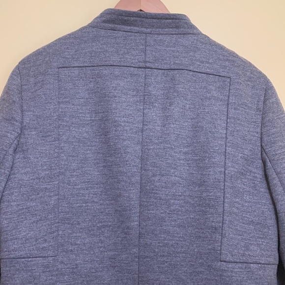 Judith & Charles | Heathered Gray Moto Button Down Lined Jacket Blazer 14 - Picture 13 of 17